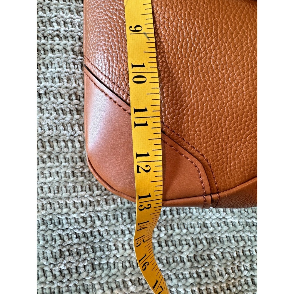 Michael Kors Lillian Leather Shoulder Bag Brown Pebbled Studded Buckle - Picture 10 of 13